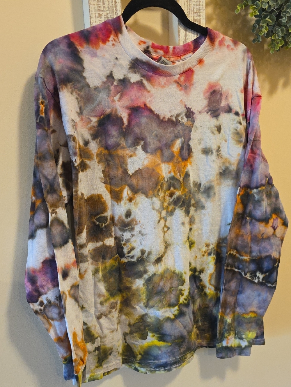 Handmade Tie-Dye Long Sleeve Tee - Multicolor